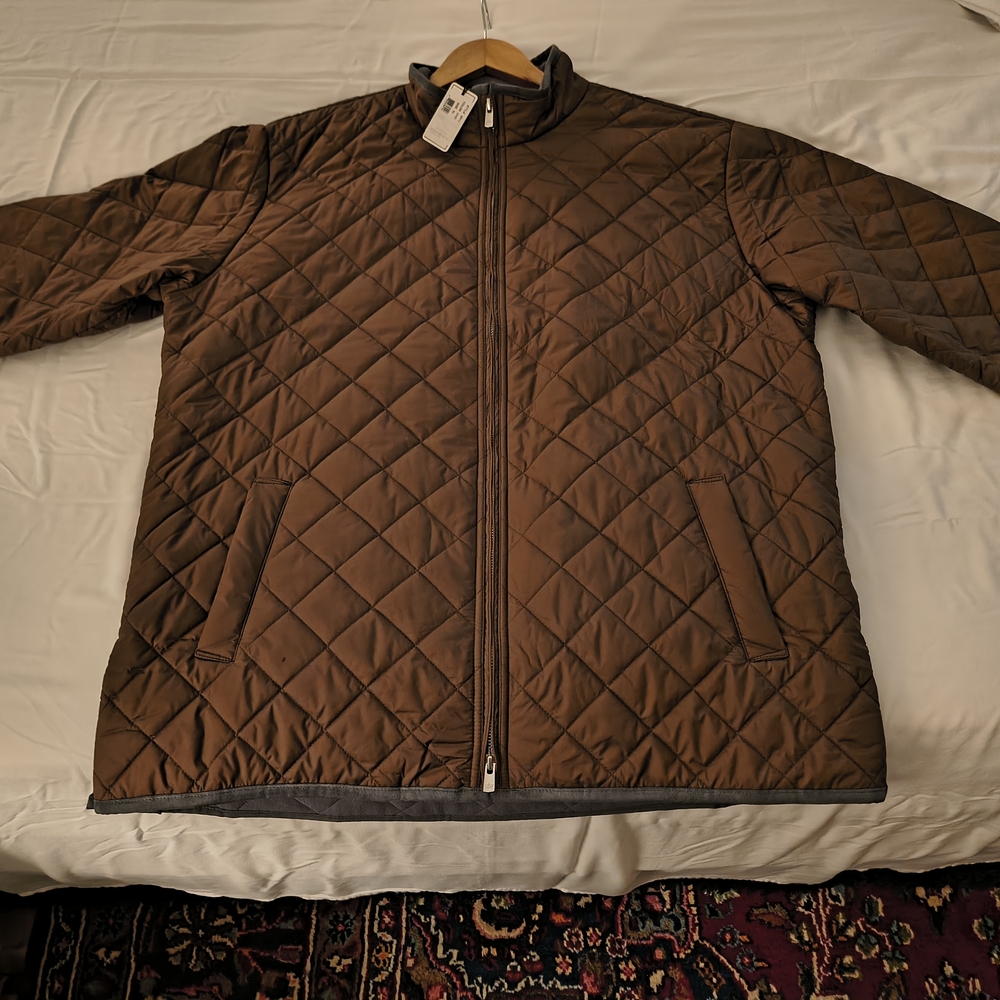 Peter Millar Quilted Brown Jacket